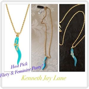 ✨HP-Gold & Turquoise Pendant Necklace✨ NWT