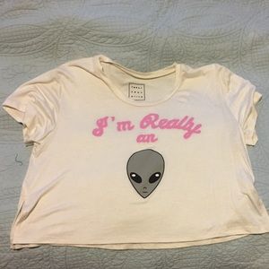 "I'm really an alien" pacsun t-shirt