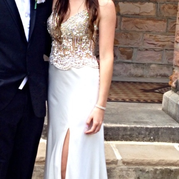White prom dress
