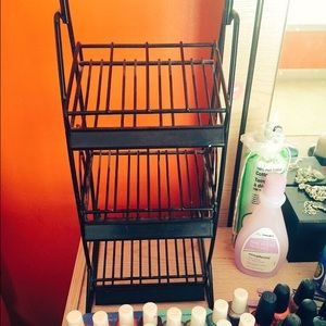Black nail polish organizing rack