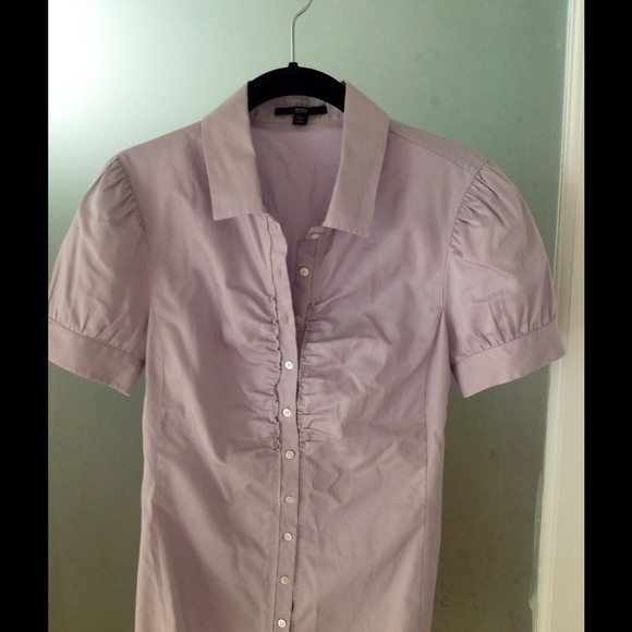 Hugo Boss fitted/ruched Lavender Blouse
