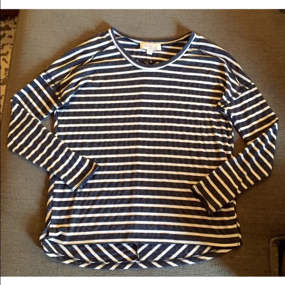 Navy & white stripe dolman top size XS