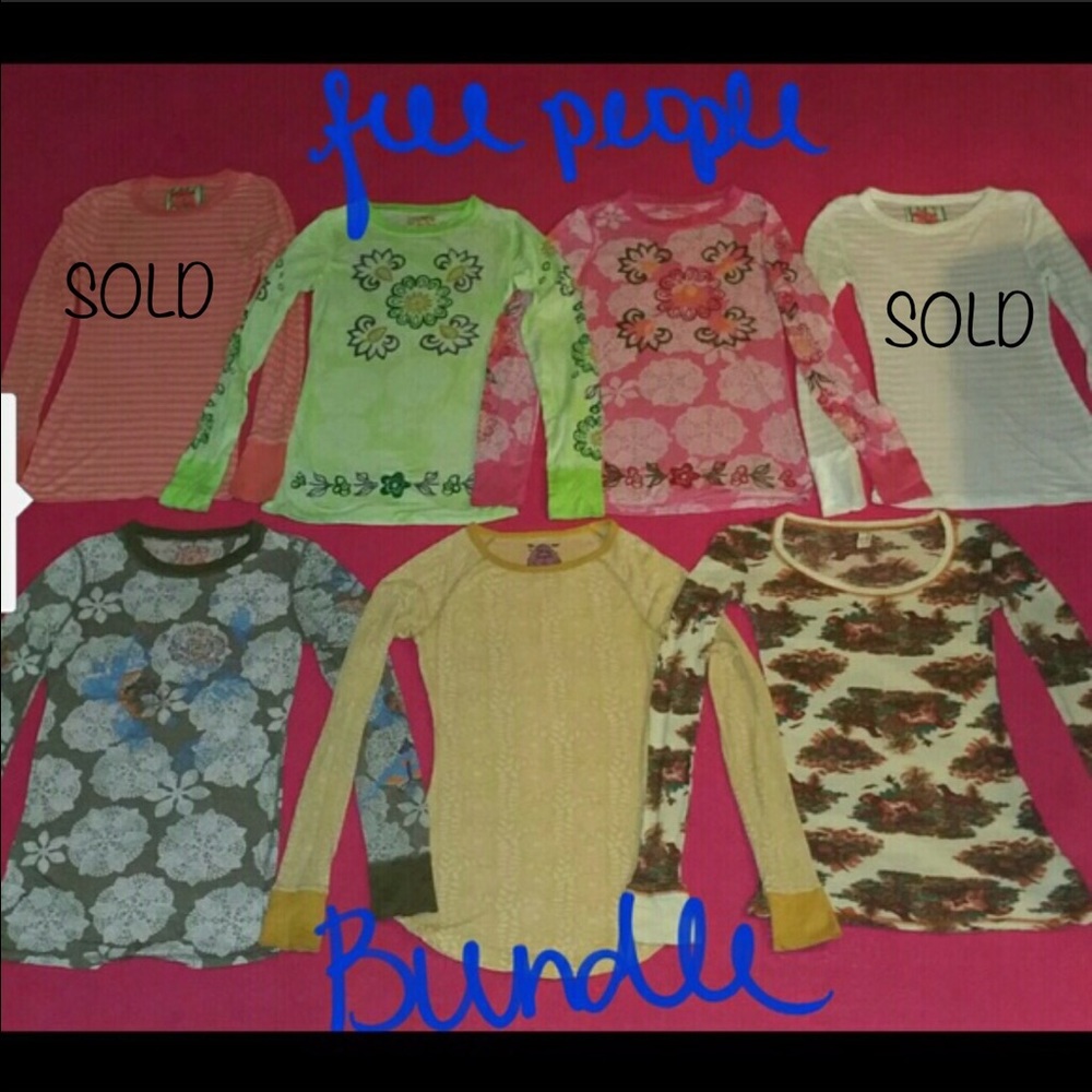 Free People thermals  White & pink sold