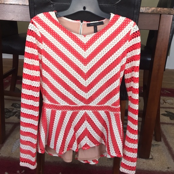 BCBG Maxazria peplum top
