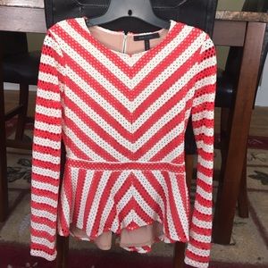 BCBG Maxazria peplum top