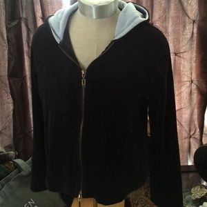 Oleg Cassini (Vintage) Velour Zip-Up Hoody!