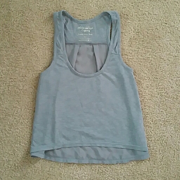 Gray High low crop top