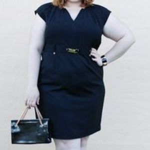 Calvin Klein Sheath Dress with gold hardware- 16W