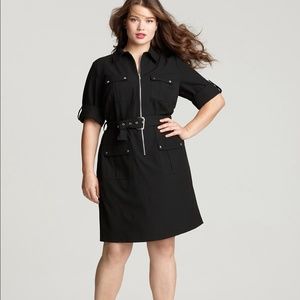 MICHAEL Michael Kors Belted Shirt Dress- 1X