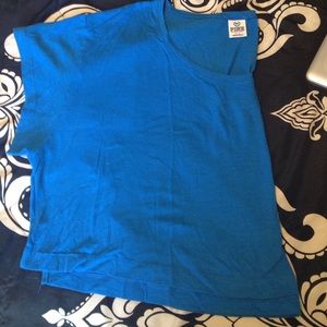 Pink oversize t-shirt crop top