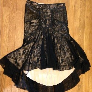 Bebe Spanish Silk & Lace skirt