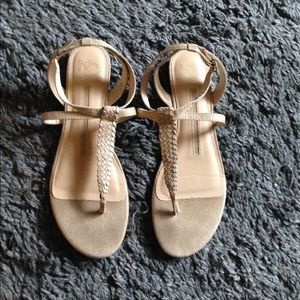 Shimmer gold sandals