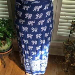 Vintage Elephant Wrap Skirt
