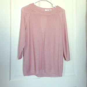 Rose colored, keyhole back sweater
