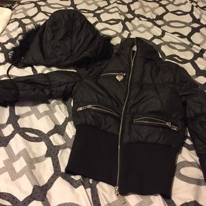 Black Guess Bubble Jacket