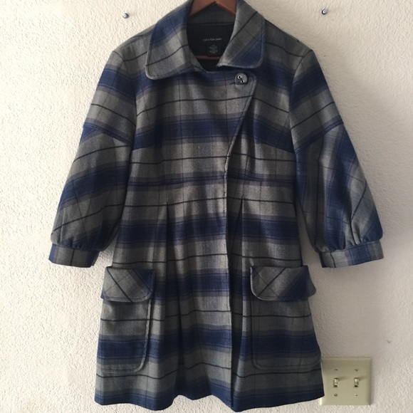 Calvin Klein Jackets & Blazers - Calvin Klien blue/grey plaid coat