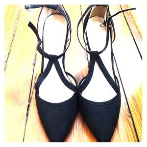 Strappy ankle wedges