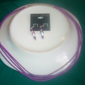 Earrings and necklace