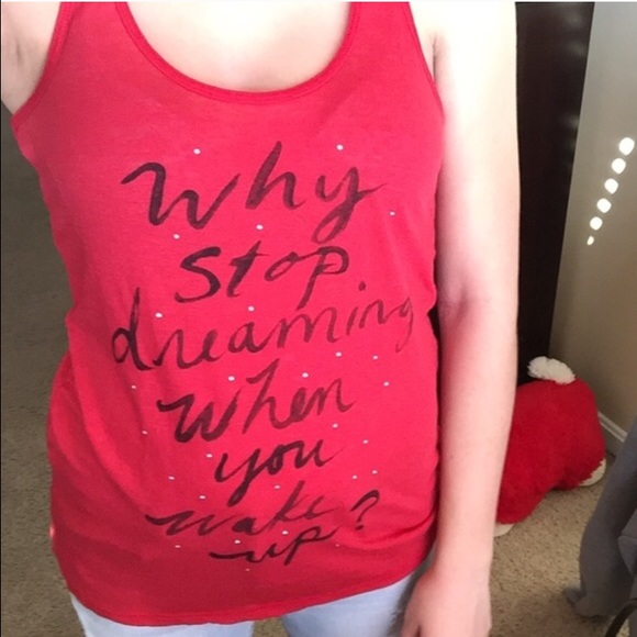 Bethany Mota Keep Dreaming Shimmer Racerback Tank