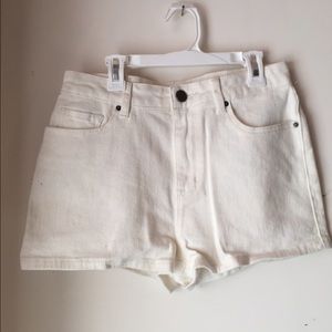 White High Waisted Shorts