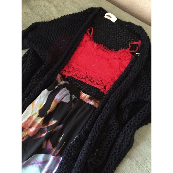red lace bralette.