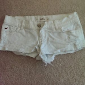 White denim shorts
