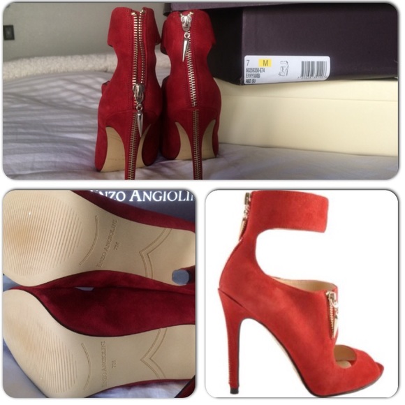 👠HP 2x's👠NEW Enzo Angiolini Nyambi Red Heel w/bx - Picture 3 of 4