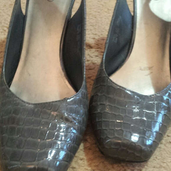 Cato Shoes Cato Womens Grey Slingback Shoes Poshmark