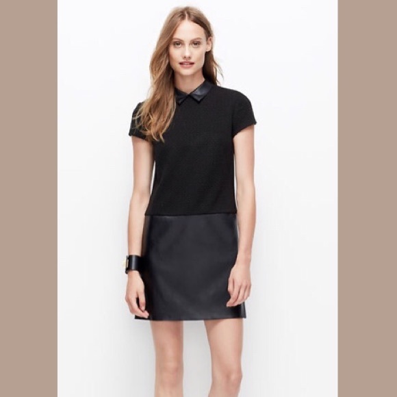 Ann Taylor Dresses & Skirts - Faux Leather Shirtdress