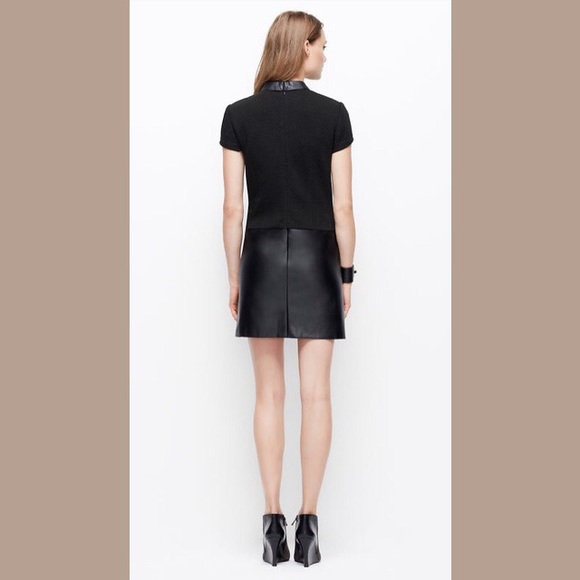 Faux Leather Shirtdress - Picture 2 of 4