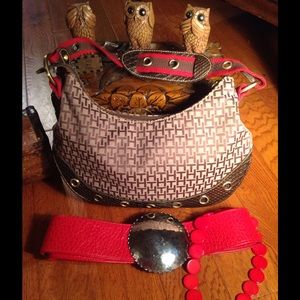 ❤️Tommy Hilfiger Canvas/Leather Shoulder Bag New❤️