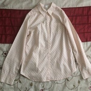 Polka dotted button up shirt