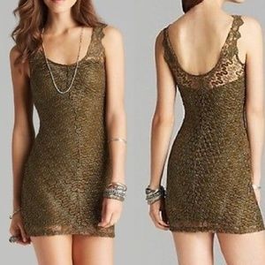 Free People Olive Green Body Con Dress