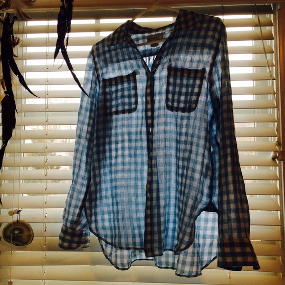 RL DENIM SUPPLY // Lightweight Blue Plaid Shirt