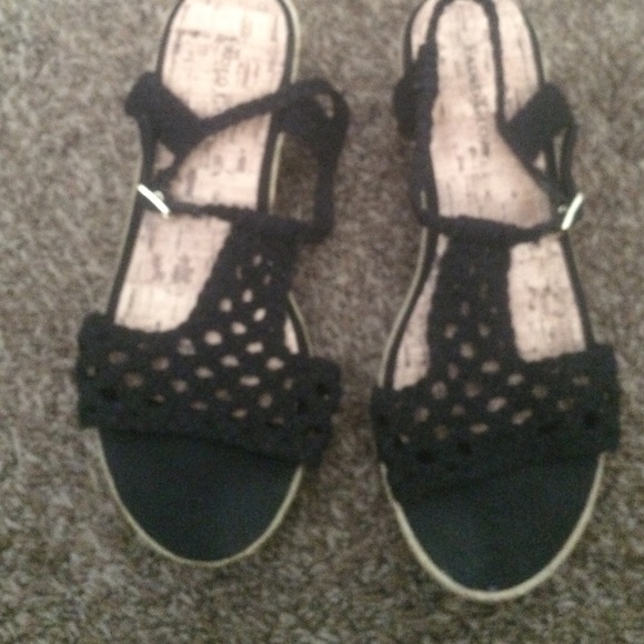 black Lacey heels