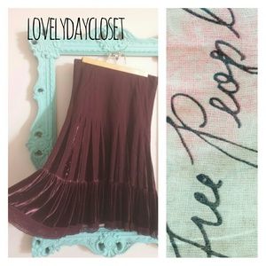 Velvet crochet skirt