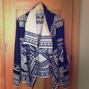 Black and cream tribal cardigan