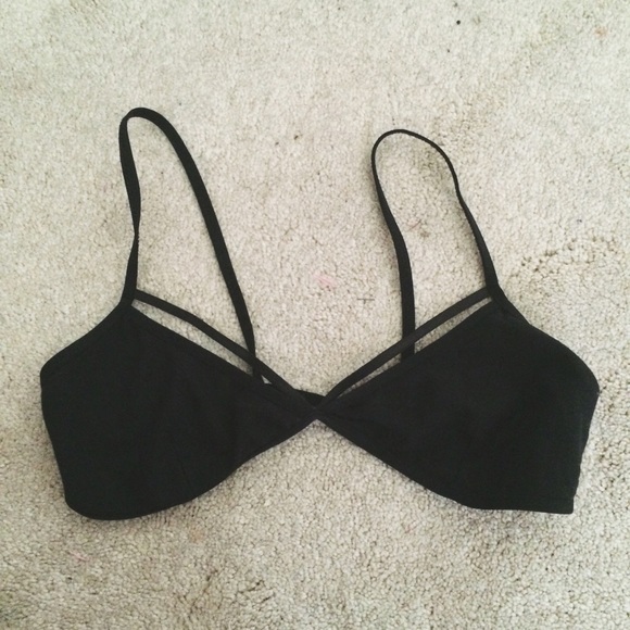 black peek-a-boo bralette dupe