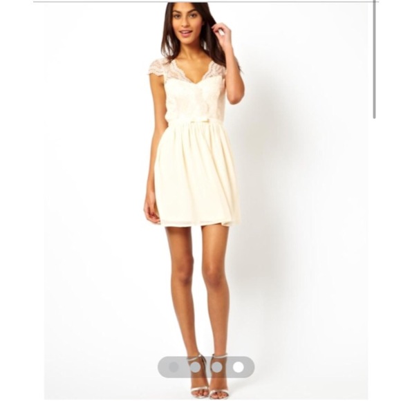 ASOS Dare to Flirt Lace Dress in Black