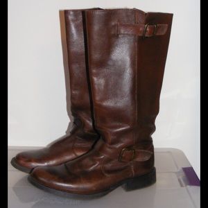 Steve Madden "Frencchh" Cognac Leather Boots