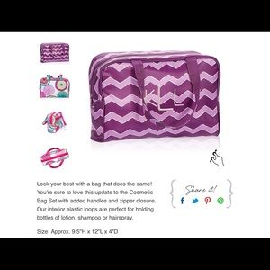 HANDLE -IT COSMETIC BAG . NO EMBROIDERED.  NEW