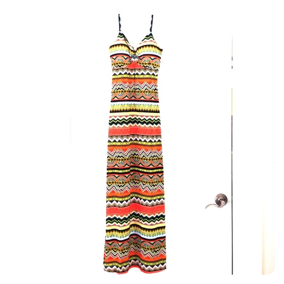 Multi-colored maxi dress