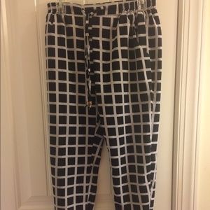 Gridded pants