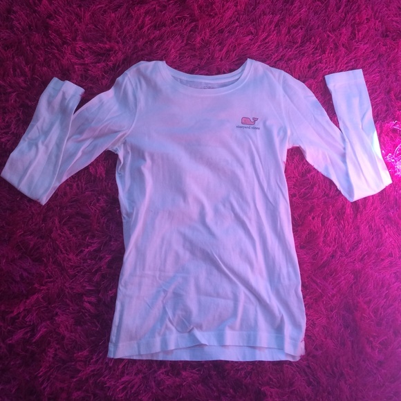 White Vineyard Vines Long Sleeve Tee