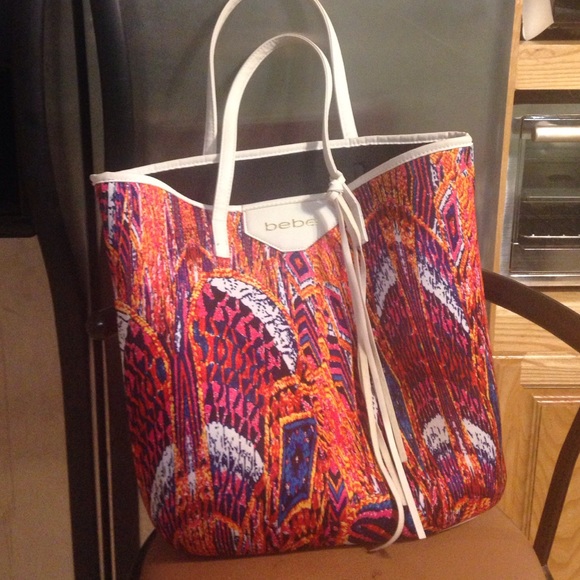 Bebe multi color tote.