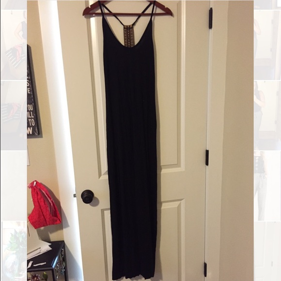 Black maxi with tribal strap NWOT