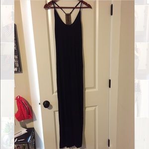 Black maxi with tribal strap NWOT