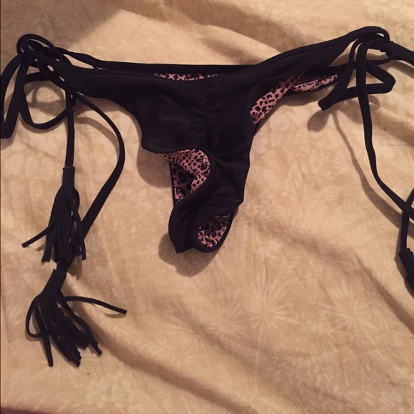 $80 PP Acacia Swimwear black rio bottoms