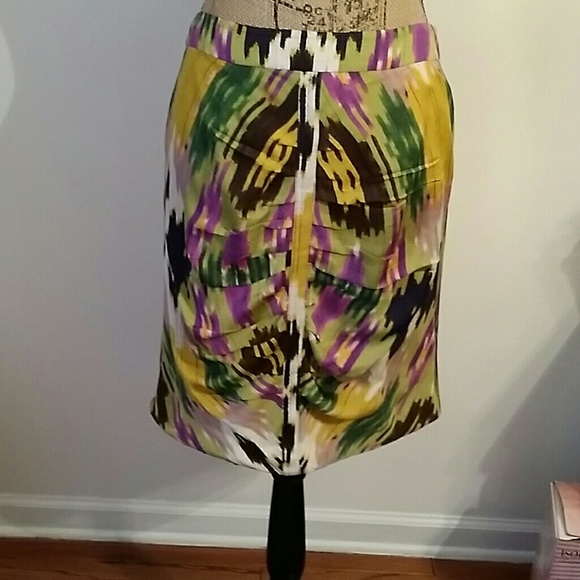 Mulicolored Silk Skirt