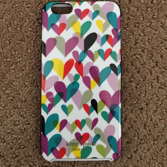 iPhone 6 Plus multicolored hearts Kate Spade case
